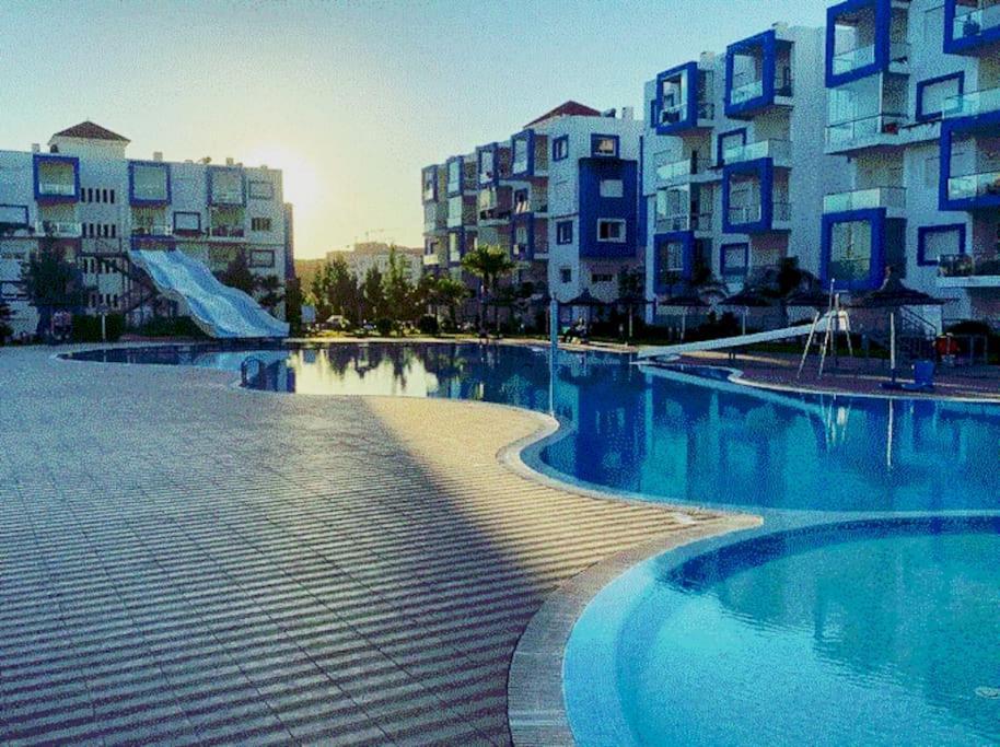 Superbe Appartement Au Centre De Cabo Negro En Residence Avec Piscines Et Tobogan Exterior foto